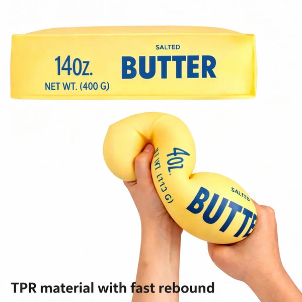 New Ultra-Soft, Slow-Rebound Butter Stick Stress-Relieving Squeeze Toy – a Stress-Relieving Toy That Mimics Real Food Models, Unique and Fun.