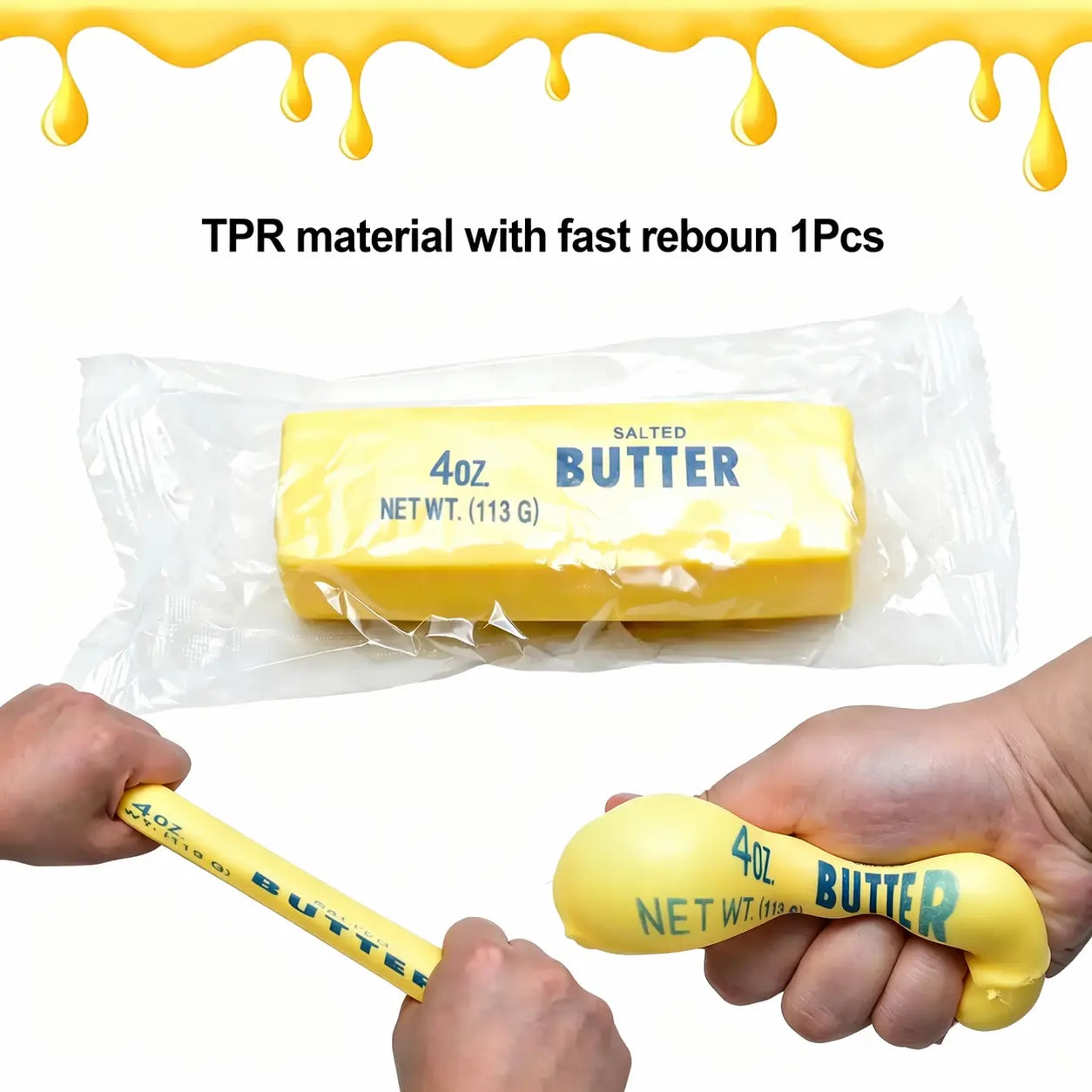 New Ultra-Soft, Slow-Rebound Butter Stick Stress-Relieving Squeeze Toy – a Stress-Relieving Toy That Mimics Real Food Models, Unique and Fun.