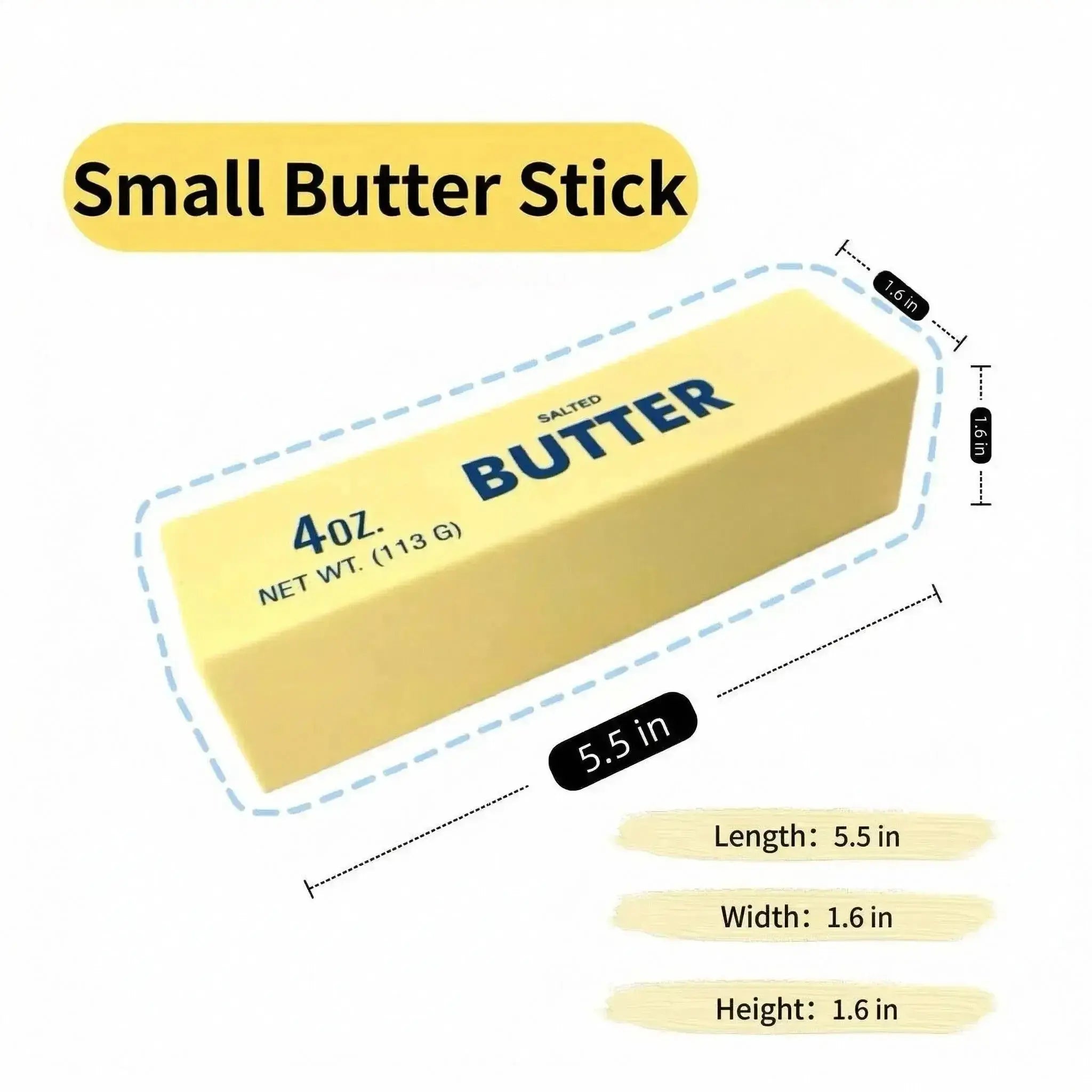 New Ultra-Soft, Slow-Rebound Butter Stick Stress-Relieving Squeeze Toy – a Stress-Relieving Toy That Mimics Real Food Models, Unique and Fun.