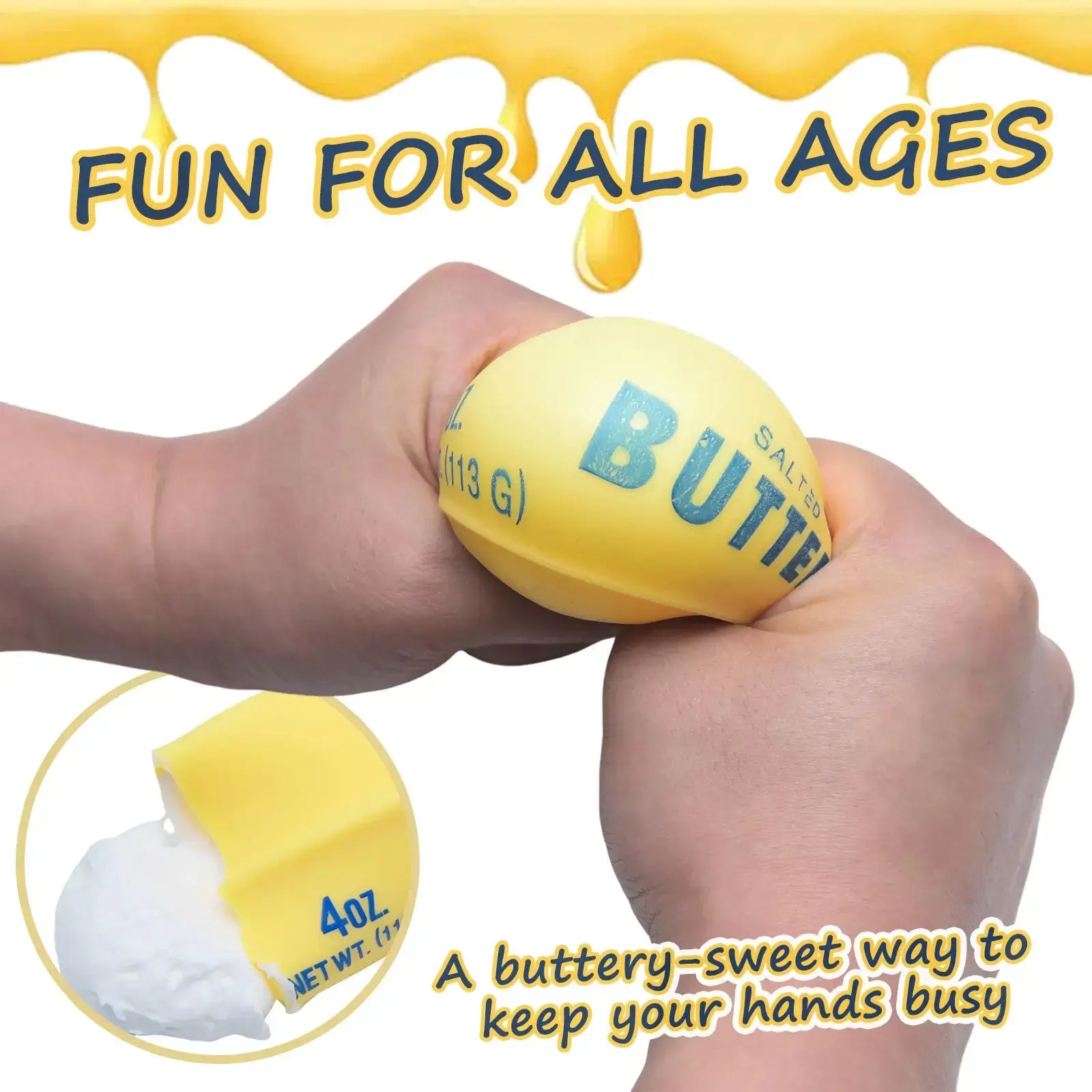 New Ultra-Soft, Slow-Rebound Butter Stick Stress-Relieving Squeeze Toy – a Stress-Relieving Toy That Mimics Real Food Models, Unique and Fun.