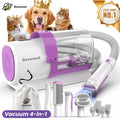 【Geoorood】 Geoorood Dog Grooming All-In-One Kit with Vacuum Brush 2.5L Large Pog, Stainless Steel Blades Lightweight Design 13Kpa Suction Force Portable Cleaning Set #Summervibes #Petlovers