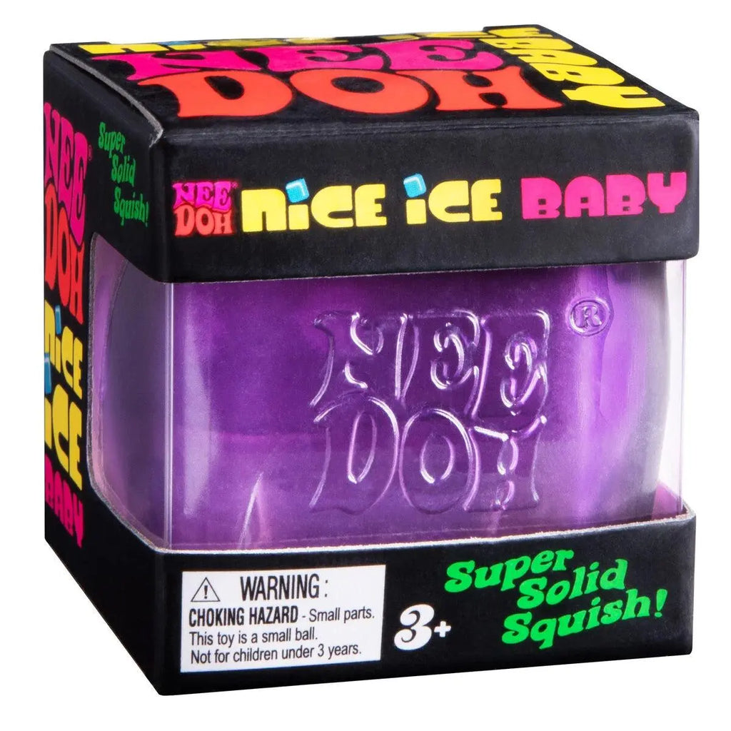 Nee Doh Nice Ice Baby Stress Relief Toy - Compact Silicone Cube for Squishy Fun & Decompression