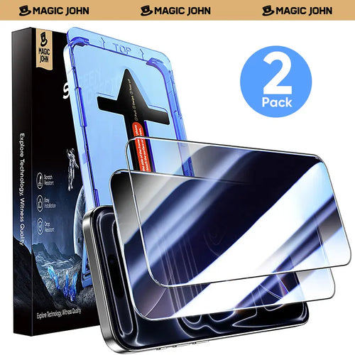 MAGIC JOHN Screen Protector 2 Pack for Iphone, Samsung, and Google–Clear & Privacy Protection, Fingerprint Resistant, Dust-Free, Bubble-Free Design Summervibes