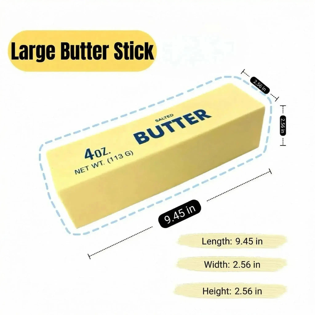 New Ultra-Soft, Slow-Rebound Butter Stick Stress-Relieving Squeeze Toy – a Stress-Relieving Toy That Mimics Real Food Models, Unique and Fun.